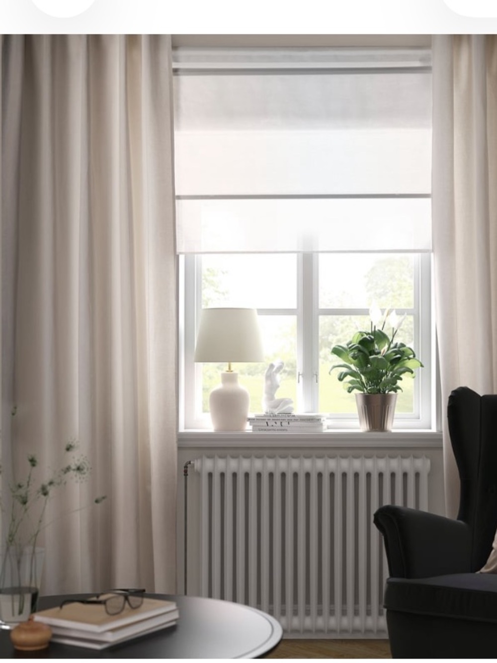 IKEA Lenda Neutral Cream Window Curtain x5 Panels